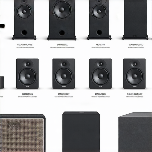 提升音質體驗的音響箱選擇指南圖片，展示各類高性能音響箱，包含不同設計與品牌，強調音質、材質及功能，適合音樂愛好者與專業人士。