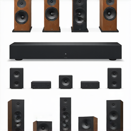 音響箱選購指南的圖片，展示不同類型的音響箱以及選購要點，突出音效提升技巧，適合打造完美音效的家庭娛樂環境。