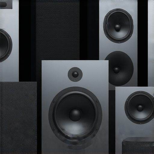 音響箱細節展示，突出專業音效的技術特徵，配合多種音響設備，展現在家庭或專業環境中使用的潛力，及提供的相關服務與解決方案。