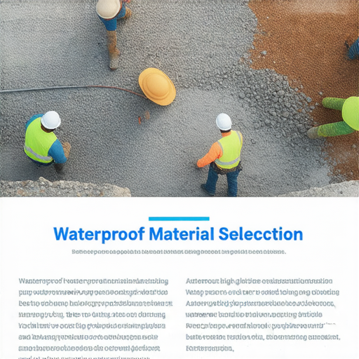 防水材料選擇指南，展示專業施工團隊進行防水工程的過程，強調防水材料的價格、技巧與水電服務的專業性，助您找到最佳防水解決方案。