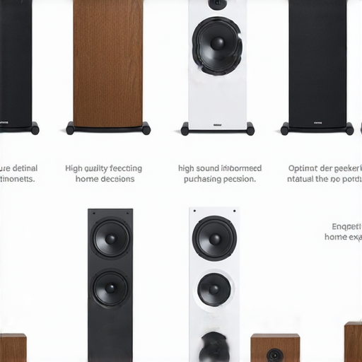 音響箱選購指南的圖片，展示多種音響箱型號和設置，幫助用戶了解家庭音樂體驗的選擇，強調音質和設計的重要性，促進理想的音響購買決策。