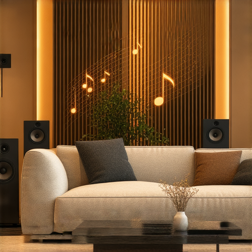 提升聆聽享受的音響箱技巧分享，展示多種音響箱的擺放位置和環繞聲效果，強調選擇合適音響箱的重要性，讓音樂體驗更完美。