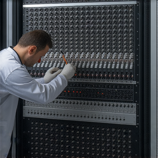 音響箱的內部結構展示，專業技術人員透過精密儀器正在調整音響裝置，致力於提升音質，帶來更動聽的音樂體驗，探索完美音質的秘密。