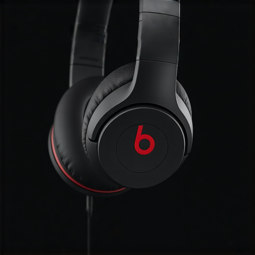 Beats耳機特寫，展示其精緻設計與專業音質特點，背景模糊突出產品細節，揭示耳機的隱藏秘密，適合音樂愛好者探索音質的奧妙。