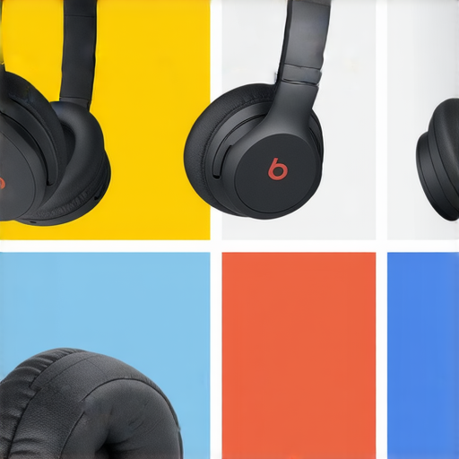 Beats耳機的各種款式展示，強調其音質與風格的完美結合，適合音樂愛好者與時尚追隨者，呈現耳機的設計細節及色彩。