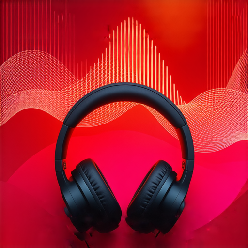 Beats 耳機展示，強調其精緻設計和高品質音效，背景為音樂元素，吸引視覺注意，帶領使用者重新定義音樂體驗，令人沉浸的感官之旅。