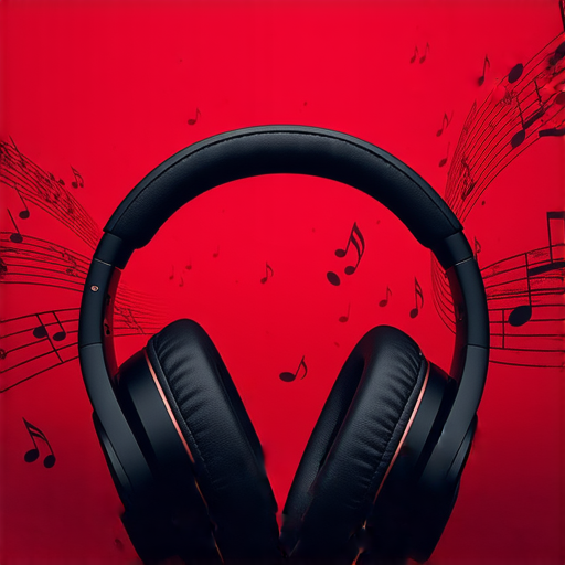 Beats耳機展示出音質的魅力，耳機周圍環繞著音符及音響設備，吸引消費者探索專業音響服務，體驗高品質音樂。