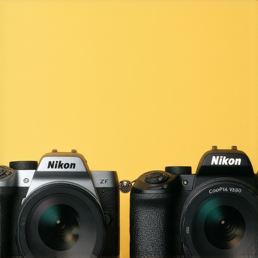 尼康 ZFC 相機與 Coolpix W300 相機並肩展示，展現專業攝影服務，捕捉每個瞬間的秘密，適合各類攝影愛好者，提升攝影技巧與創意。