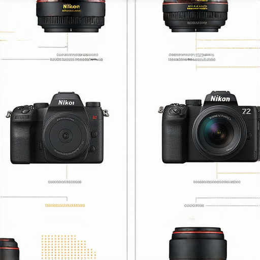 尼康Z FC系列與Coolpix W300相機的功能對比圖，展示尼康相機的多樣化設計、性能特點及拍攝場景，適合各種攝影需求，突顯專業與便捷的完美結合。