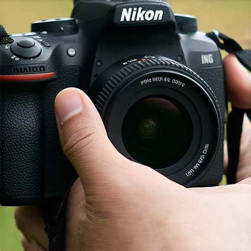 尼康新相機展示其先進設計與性能，背後背景為專業攝影師正在拍攝，強調專業攝影的無限可能，立即探索尼康相機的特色與優勢。