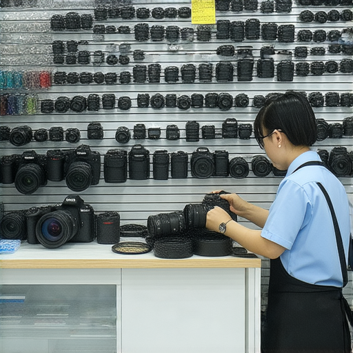 深水埗與旺角相機維修服務全攻略，展示專業技術與友善服務的工作人員，背景為相機維修店鋪環境，適合尋找相機維修的用戶探索。