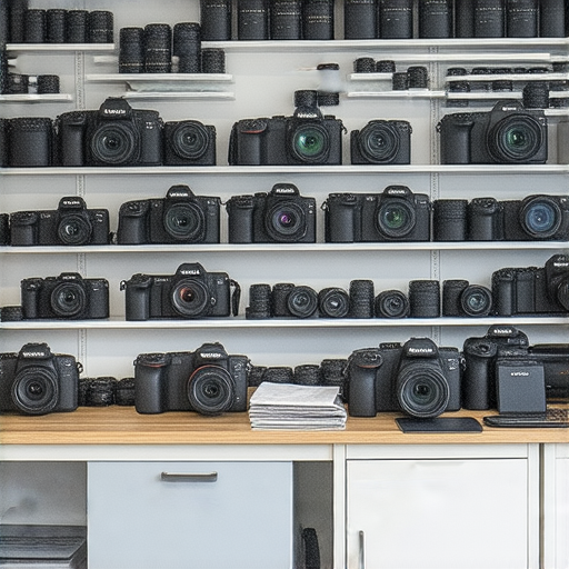 深水埗、旺角專業維修中心內景，技術人員專注於修復SONY與CANON相機，展示修理設備和工具，提供快速、高效的相機維修服務，讓您的相機重現生機。