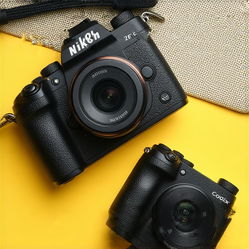 Nikon Z FC與Coolpix W300合照，展示其獨特設計與功能，探索專業攝影的魅力與新天地，適合攝影愛好者與專業人士增添創作靈感。