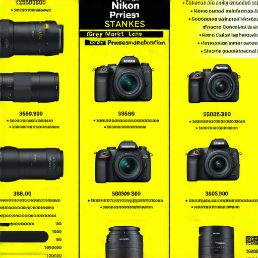 香港Nikon相機與鏡頭促銷信息圖，展示驚人價格及水貨選擇，同時介紹專業保養服務，吸引攝影愛好者和專業人士探索更多選項。