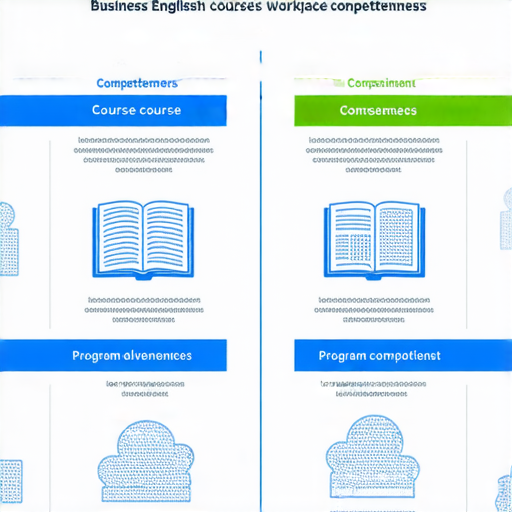 提升職場競爭力的商業英語課程與商務英語課程選擇分析圖，展示不同課程的優勢及內容，幫助學員選擇最合適的方案以增強職場能力。