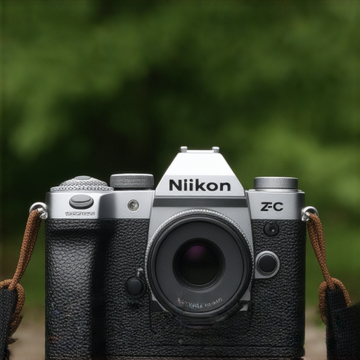 Nikon Z FC 相機在自然光下的特寫，展現其復古設計及現代功能，搭載高解析度感光元件，適合攝影愛好者探索全新攝影魅力。