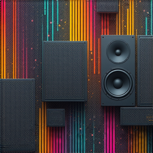 揭開音響箱的秘密，展示音響科技與專業服務，提升音樂體驗，圖中顯示音響設備的內部構造及專業人員進行調整，強調高品質音樂享受。