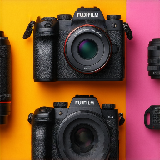探索Fujifilm相機的秘密，展示2024年最佳相機選擇與專業服務，圖片中有多款Fujifilm相機，搭配精美背景，強調影像品質與創意攝影的無限可能。