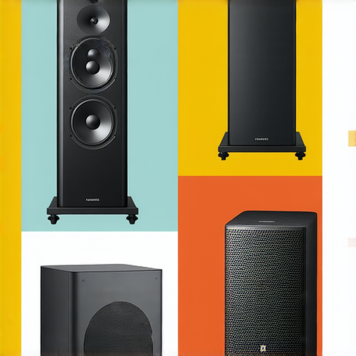 音響箱選擇指南，展示多款高品質音響箱的特寫，讓音樂愛好者了解如何提升音樂享受體驗，選擇適合的音響設備以獲得最佳音效。