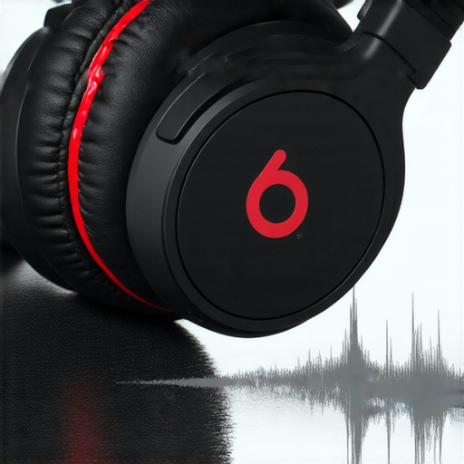 Beats耳機展示，強調音樂沉浸體驗，突出其無限魅力及專業服務，適合音樂愛好者，彰顯高品質聲音效果的耳機特寫。