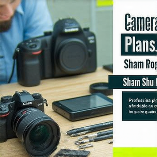 深水埗相機維修專業服務，技術人員檢查相機，展示維修過程，強調最優惠價格及服務質量，吸引用戶立即了解維修方案與報價。