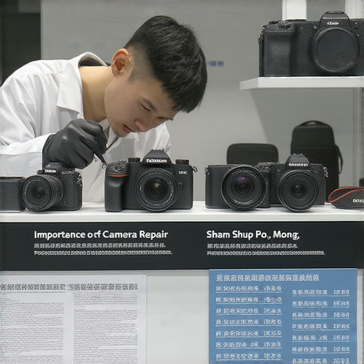 深水埗和旺角專業相機維修服務展示，技師專注維修相機，提供透明維修價格資訊，吸引攝影愛好者了解維修推薦，提升影像品質與設備壽命。
