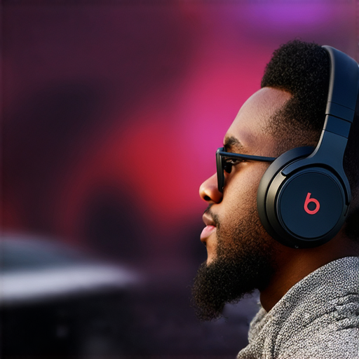 發現 Beats 耳機的隱藏魅力，一位音樂愛好者戴著耳機享受音樂，耳機的設計精美，色彩鮮豔，周圍環境充滿藝術氣息，探索音質新境界的瞬間。