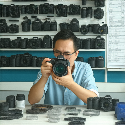 深水埗專業相機維修服務，透明價格與推薦服務，技術人員正在檢查相機，讓你的相機重返最佳狀態，立即探索相關服務。