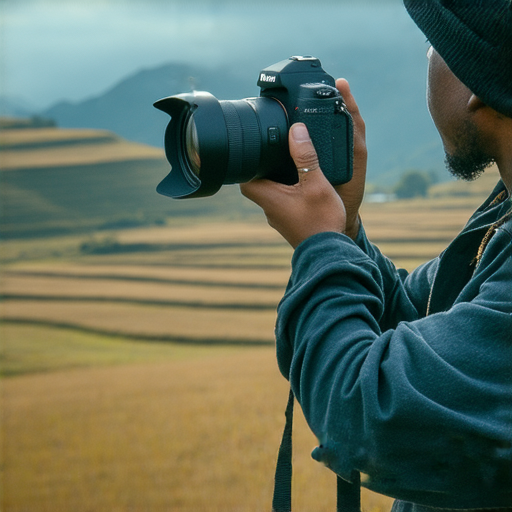 尼康Z FC相機展示，專業攝影師正在使用其捕捉精彩瞬間，背景為風景優美的拍攝場景，展示尼康Z FC的多功能性與魅力，助你記錄每個特別時刻。
