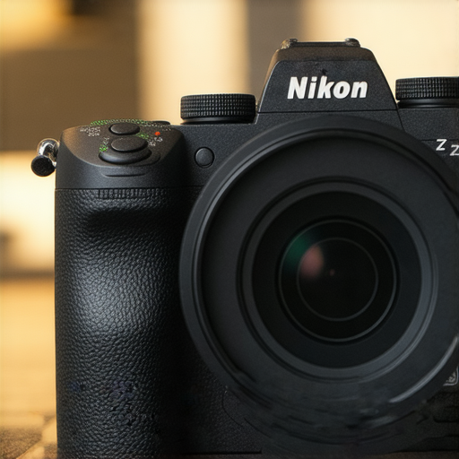 尼康 Z fc 鏡頭特寫，展示相機全新功能，設計精緻，適合專業攝影師與愛好者，提升攝影技藝，探索攝影的更多可能性。