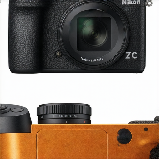 尼康Z FC相機與Coolpix W300相機的比較圖，展示兩款新系列相機的外觀設計、功能特點及適用場景，強調尼康在相機技術上的創新與多樣化選擇。