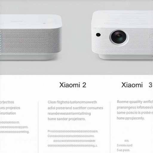 2023年小米2與小米3家用投影機比較圖，展示兩款投影機的外觀與特色，幫助消費者選擇最合適的家用投影機，揭示最熱家用投影機的優缺點。