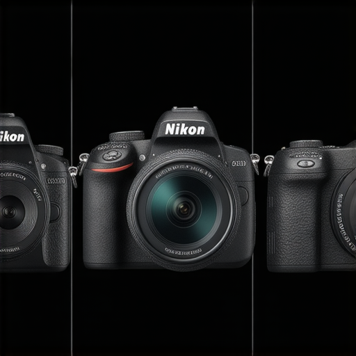 尼康新機型介紹圖片，展示ZFC、W300、X系列相機，突出各型號性能比較，包含設計細節與功能特點，幫助攝影愛好者選擇合適相機。