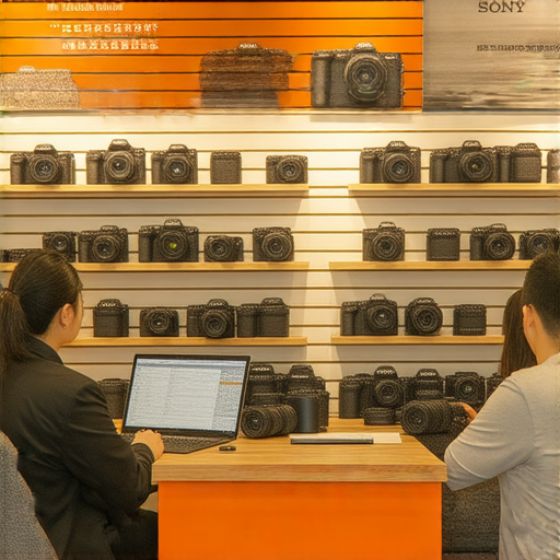 深水埗與旺角的相機維修中心專業提供SONY與CANON相機維修服務，顧客正在與技術員進行諮詢，店內設備齊全，為即時預約提供便利。