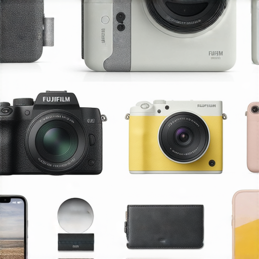 Fujifilm相機入門指南圖片，展示多款即影即有相機設計，強調其便攜性與創意拍攝魅力，適合攝影新手探索攝影世界的工具與靈感。