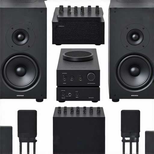 揭開音響箱的秘密，展示音響設備的專業服務，提升音樂體驗的桌面展示，包含多種音響箱及相關配件，讓聲音升級，吸引音樂愛好者的注意。