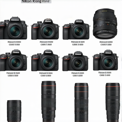 香港Nikon相機與鏡頭購買資訊，展示多款相機型號及鏡頭選擇，顯示不同價位和功能，幫助攝影愛好者選擇合適設備，了解市場行情。