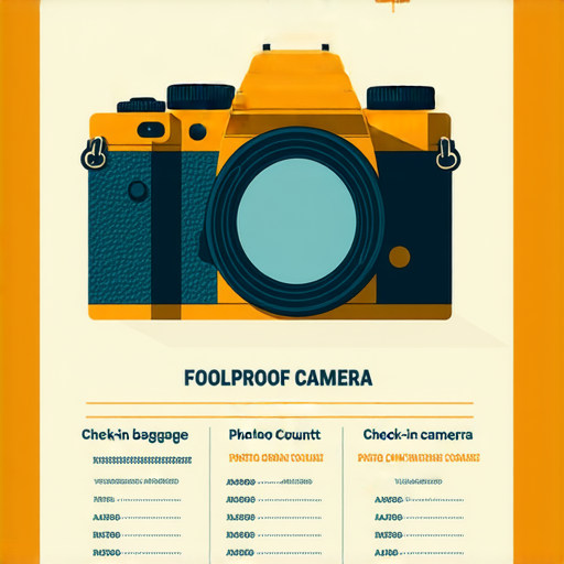 傻瓜相機全攻略圖示，展示可托運、拍攝次數和重複使用的詳細資訊，幫助旅遊者輕鬆應對出行需求，無懼拍攝安全與便捷。