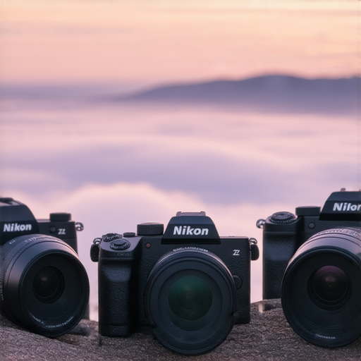 尼康Z fc相機展示于獨特的風景中，搭配傑出系列相機，完美捕捉細膩影像，揭示攝影潛能，探索尼康全新影像世界的魅力。