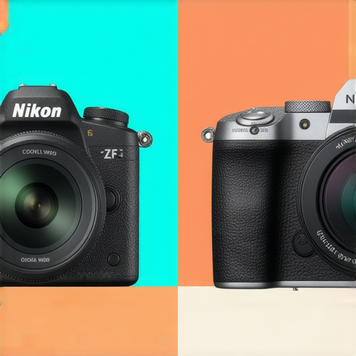 Nikon Z FC相機與Coolpix W300防水相機並排展示，背景為攝影拍攝場景，強調發現攝影新境界，介紹挑選技巧與專業服務，吸引攝影愛好者了解更多資訊。