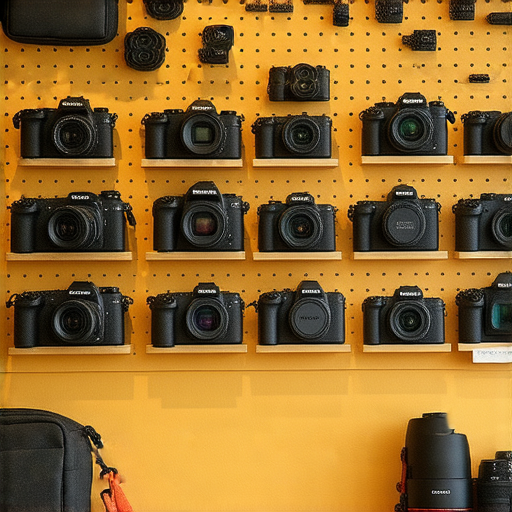 深水埗相機維修服務展示，強調專業技術與超值價格，適合各類相機維修需求，吸引顧客選擇維修方案，背景中可見多種相機與維修工具。