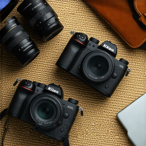 尼康Z fc相機與酷拍W300相機展示在戶外場景中，強調無限拍攝可能性，且有專業攝影服務在旁，吸引攝影愛好者探索新體驗。