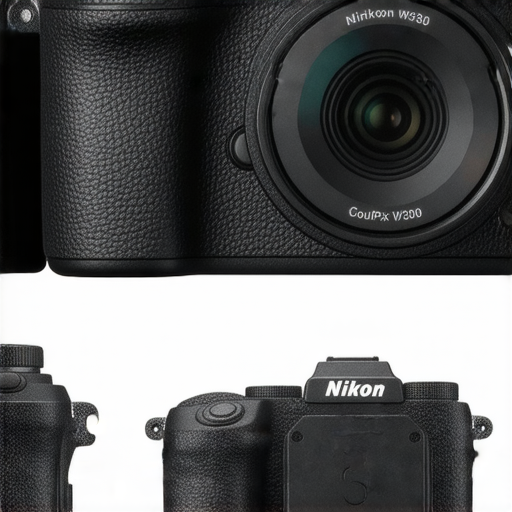 Nikon Z FC相機展示其復古設計，Nikon W300防水相機特寫，Coolpix W300的多功能性，以及其他型號的特點分析，突顯Nikon相機系列的優勢與創新技術。