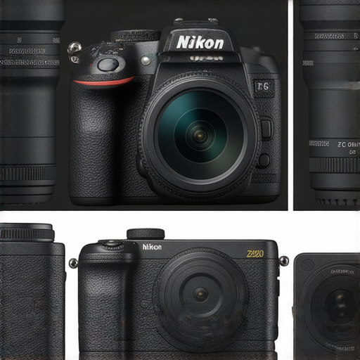 尼康全系列相機展示，包括Z fc和W300，展示不同型號的外觀與特點，呈現攝影的多樣性與專業服務的魅力，引領使用者探索攝影新境界。