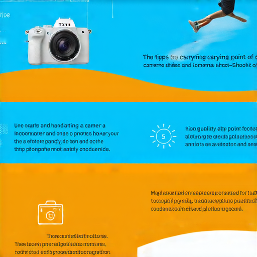 傻瓜相機托運與使用秘訣的資訊圖，展示相機的拍攝壽命、使用方法及安全性，幫助攝影愛好者了解相機在旅行中的攜帶和保護技巧。