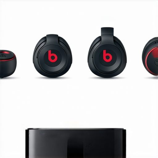 全方位解析Beats耳機及Beats One的音質與設計魅力，展示耳機的流線型造型，耳罩的柔軟材質，以及音質清晰度的特寫，完美呈現品牌獨特風格與科技精髓。