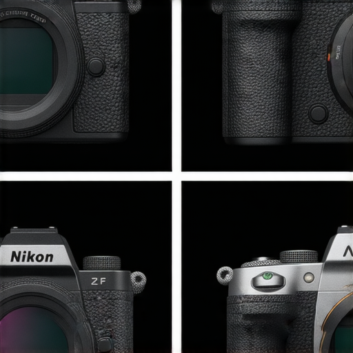 尼康Z FC相機展示其復古設計與現代科技，尼康W300防水型號強調堅固耐用，兩款相機並排顯示，分析其特色及適用場景，助你選擇合適的尼康相機系列。