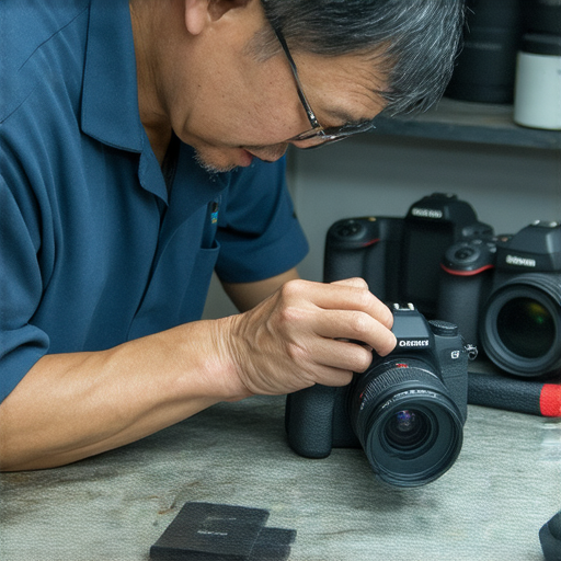 相機維修專家在深水埗進行故障檢測，展示專業工具和技術，提供從深水埗至旺角的維修秘訣，助你快速找到相機修復方案。