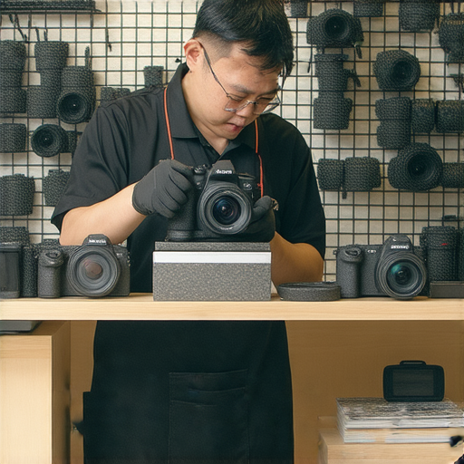 破解相機維修祕訣專業服務圖，展示深水埗旺角一站式相機修理，技術人員專注檢查相機，提供高品質維修服務，讓攝影愛好者安心維護器材。