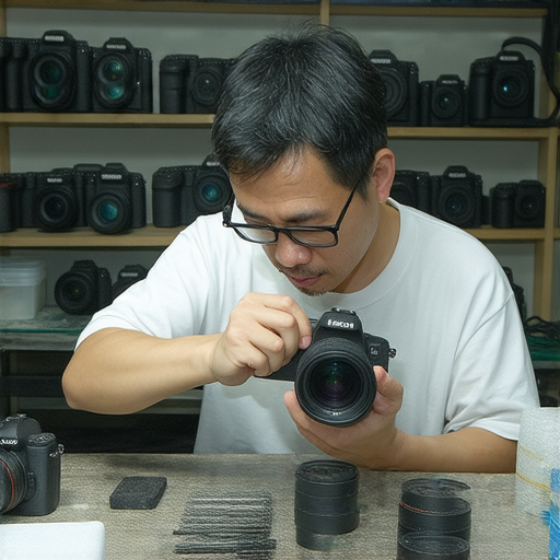 深水埗相機維修專業服務展示，技術人員專注於修復相機，讓你的相機重拾生命，揭開維修秘訣，吸引喜愛攝影的客戶探索。